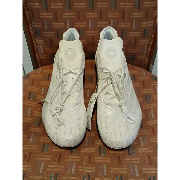 New Men's 11 Adizero Electric Speed Juice Football Cleats White Siver IE4413 - Picture 1 of 9